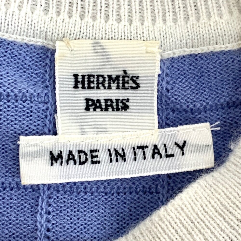 Hermes Colorblock Chain & Saddle Embroidered Wool… - image 6